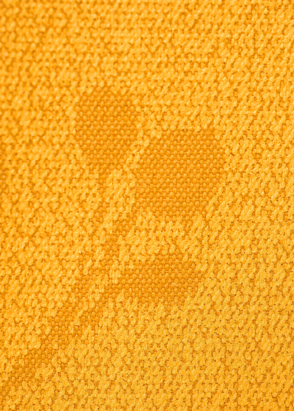 Macro textura del algodón orgánico teñido ocre del tote bag Gold Nugget Crystal Peppers — 340 g/m²
